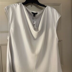 Banana Republic Factory Gray Sleeveless Cowl Neck Top